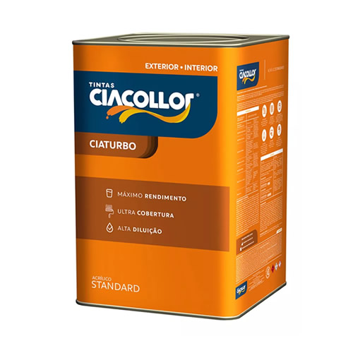 TINTA ACRLICA CIATURBO STANDARD FOSCO 18LT - CIACOLLOR CORES